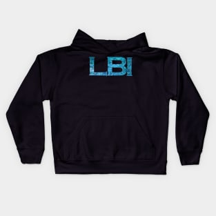 Long Beach Island LBI Water Letters Kids Hoodie